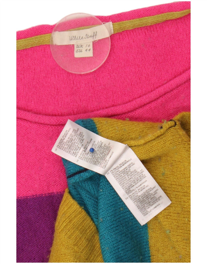White Stuff Womens Boat Neck Jumper Sweater UK 16 Large Flerfarvet