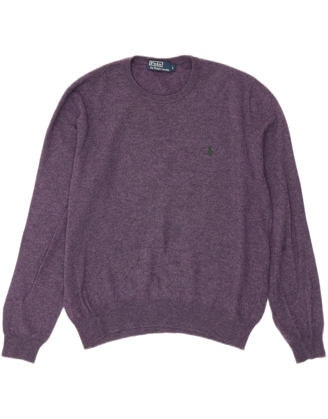 POLO RALPH LAUREN Herre Crew Neck trøje Sweater Large Lilla Flecked