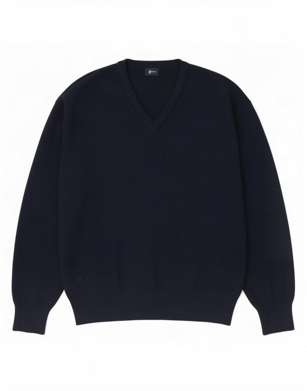 Gabicci Herre V-hals sweater 2XL marineblå uld