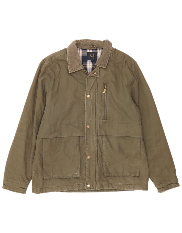 Lincoln Herre Utility Jacket UK 40 Large Khaki Cotton