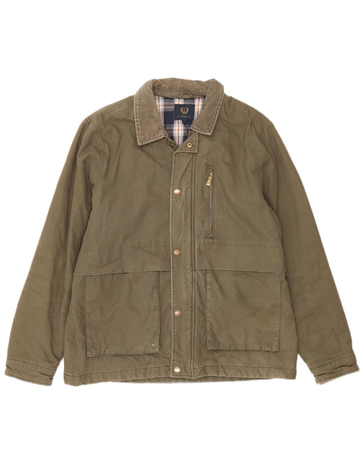 Lincoln Herre Utility Jacket UK 40 Large Khaki Cotton