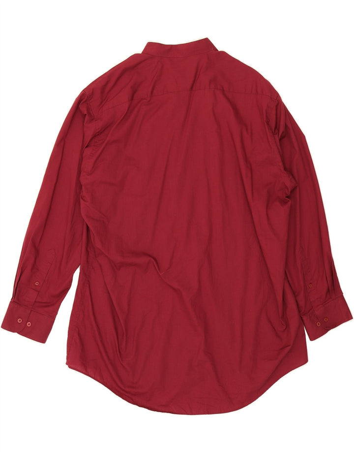 PIERRE CARDIN Mens Shirt Size 18 2XL Burgundy Polyester Vintage Pierre Cardin and Second-Hand Pierre Cardin from Messina Hembry 
