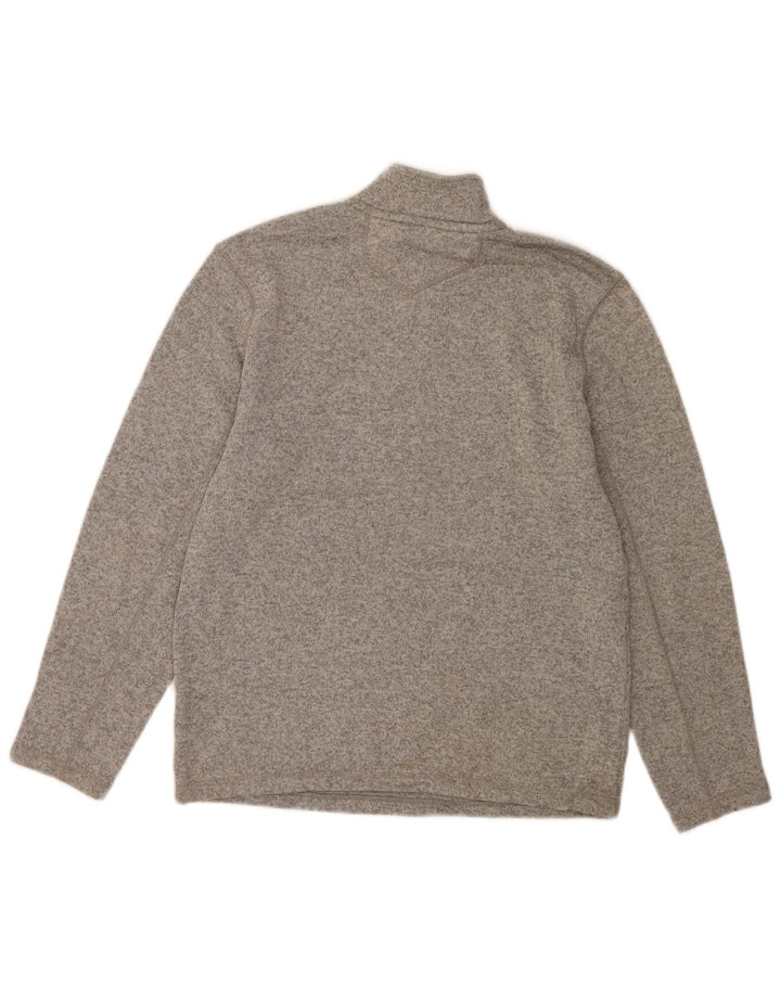 Eddie Bauer Sweatshirt med lynlås til mænd, medium grå flækket polyester