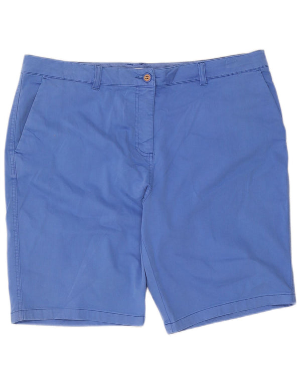 Joules højtaljede chinoshorts til kvinder UK 18 XL W38 blå bomuld
