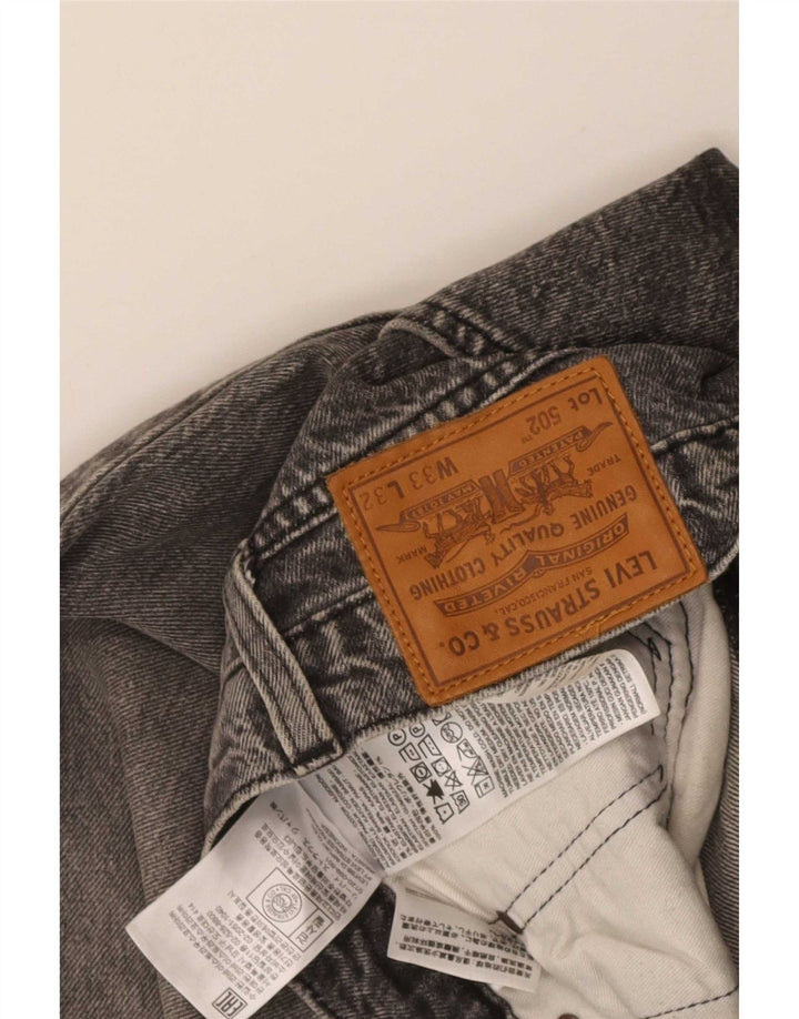 Levi's Herre 502 tilspidsede jeans W33 L32 Grå bomuld