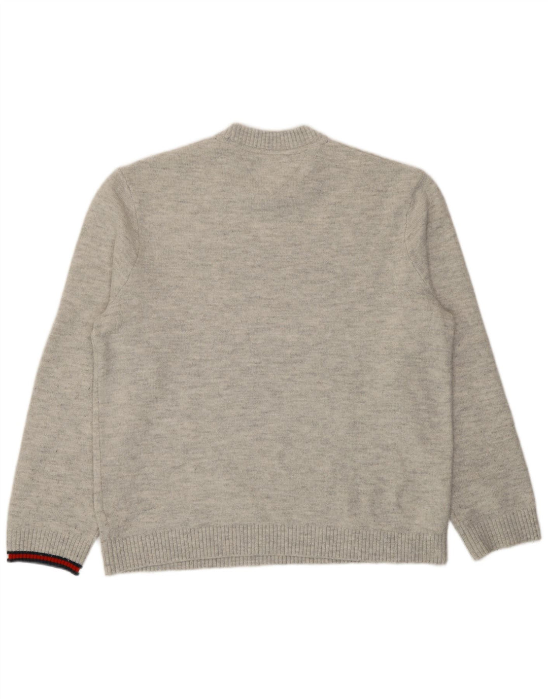 Tommy Hilfiger Herre Crew Neck Jumper Sweater Large Grey Flecked Acryl
