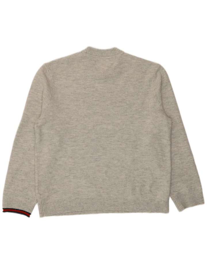 Tommy Hilfiger Herre Crew Neck Jumper Sweater Large Grey Flecked Acryl
