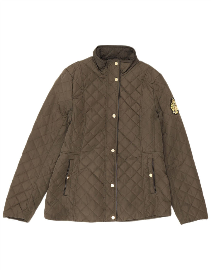 Ralph Lauren Quiltet jakke til kvinder UK 10 Small Khaki Polyethylene