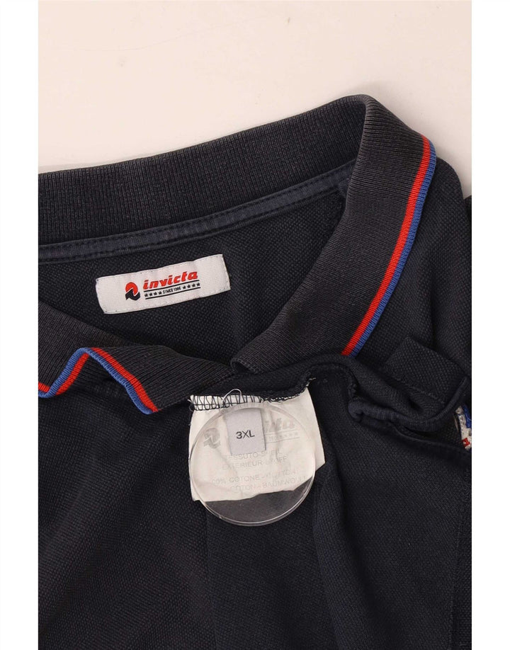 Invicta herre poloshirt 3XL marineblå stribet bomuld
