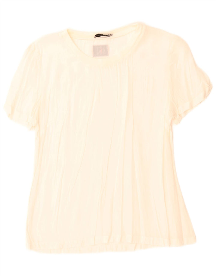 Calvin Klein Jeans Damebluse Top UK 10 Small Off White