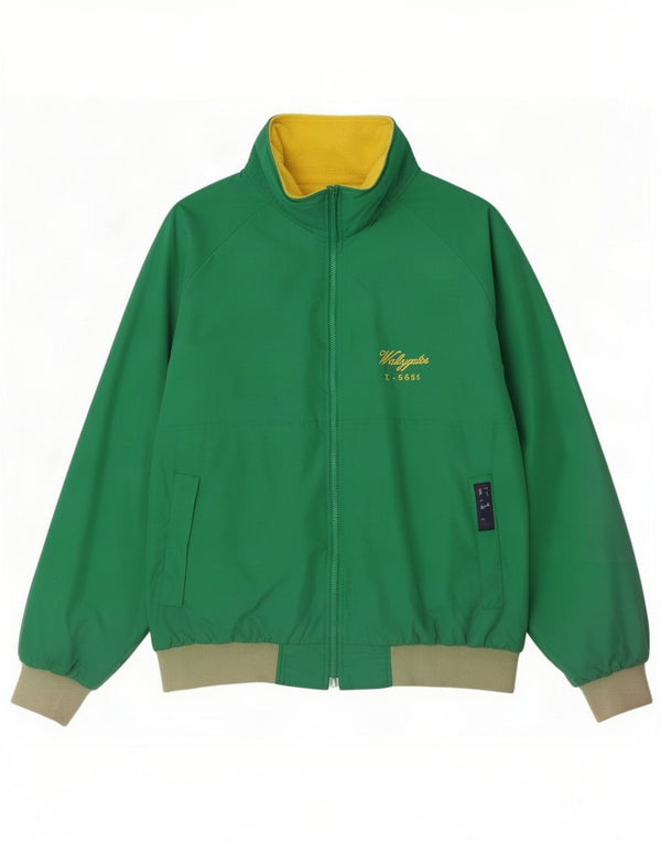 Slam Herre Hooded Bomber Jacket UK 44 2XL Grøn Nylon