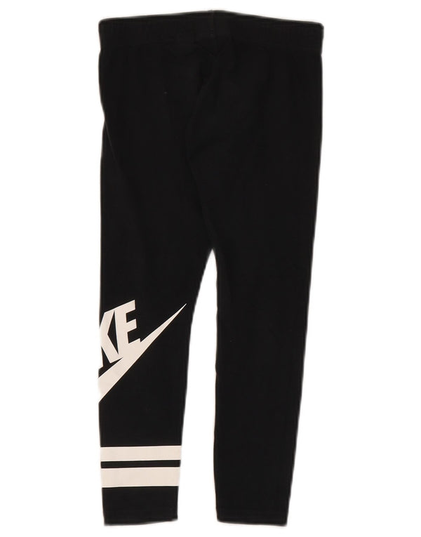 Nike piger grafiske leggings 6-7 år XS sort bomuld