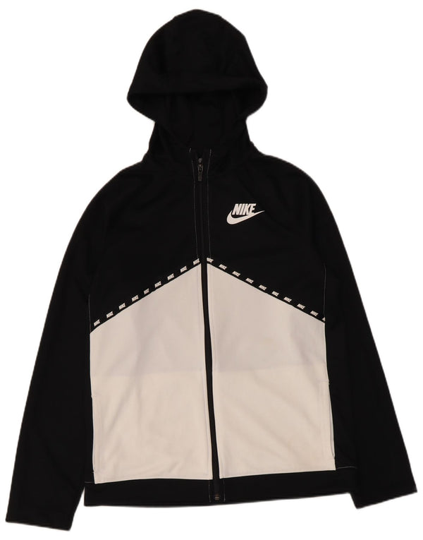 Nike Boys Standard Fit Hættetrøje med lynlås 13-14 år XL Sort Colourblock