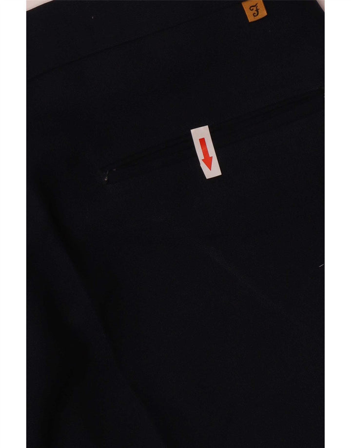 Farah Straight Casual Bukser til mænd W36 L30 Marineblå polyester