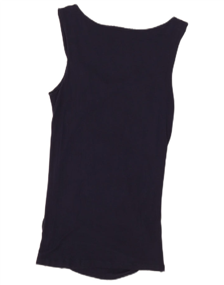 Guess Dame ærmeløs bluse Top UK 8 Small Navy Blue