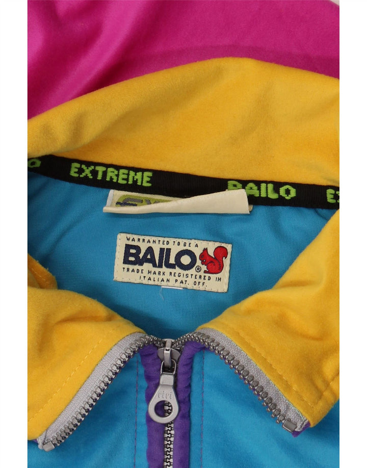 Bailo Herre velour træningsdragt Topjakke Medium Pink Colourblock