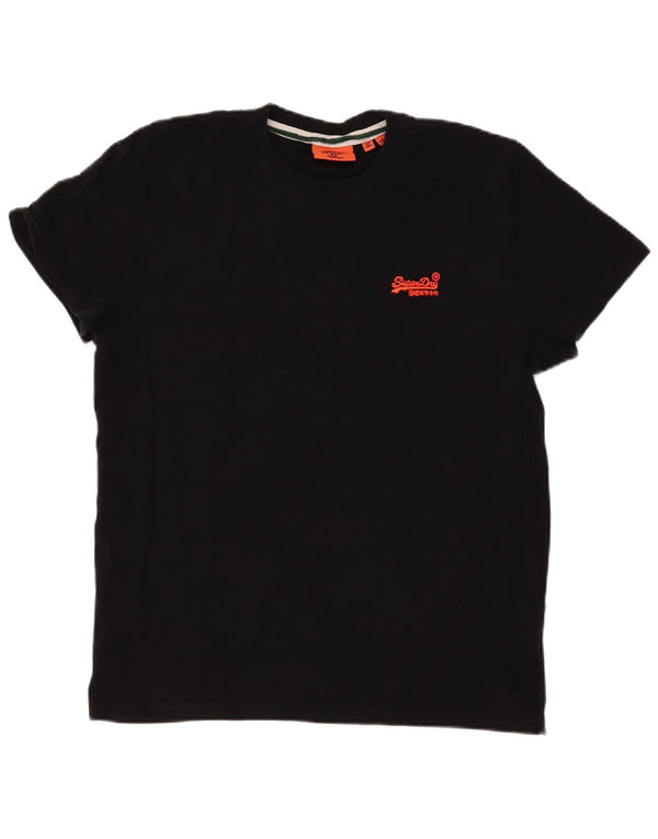 Superdry T-shirt top til kvinder 2XL sort bomuld