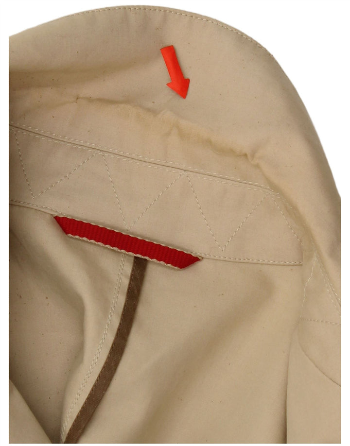 Belfe Herre Overfrakke UK 42 XL Beige Bomuld