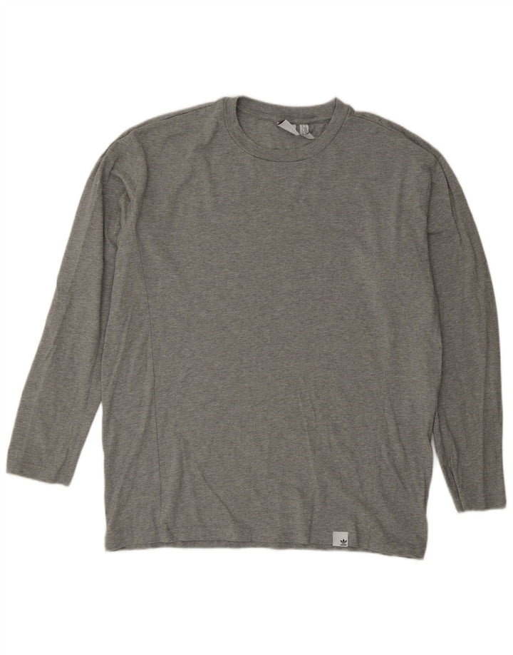 Adidas Herre Top Langærmet Medium Grey Bomuld