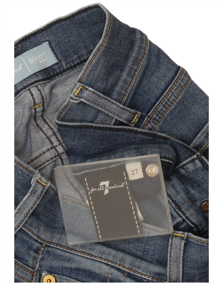 7 For All Mankind Womens Flared Jeans W27 L34 Blå