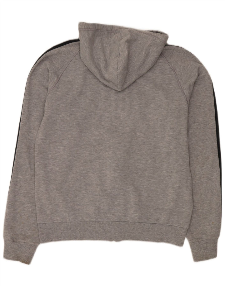 Adidas hættetrøje med lynlås til mænd Stor grå flækket bomuld