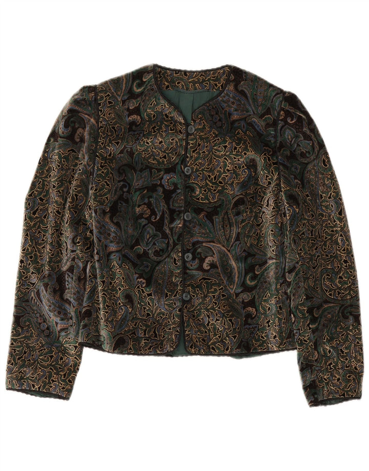 Vintage dame 5-knaps blazerjakke EU 40 Medium Flerfarvet Paisley