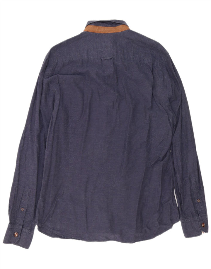 Massimo Dutti herreskjorte stor marineblå