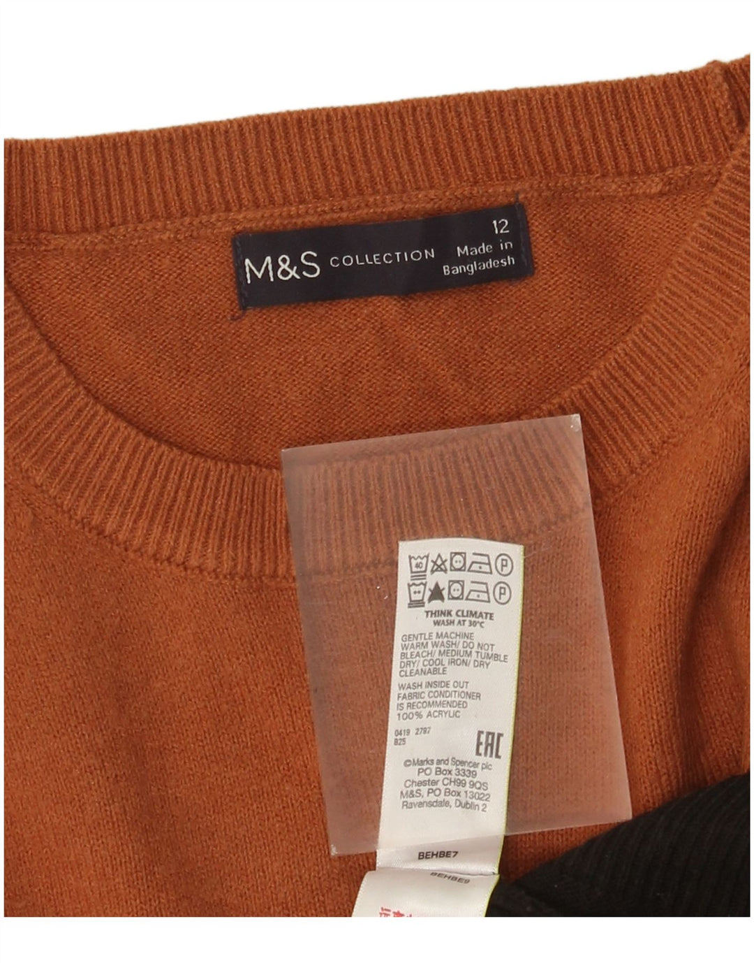 Marks & Spencer Dame Boat Neck Jumper Sweater UK 12 Medium Flerfarvet
