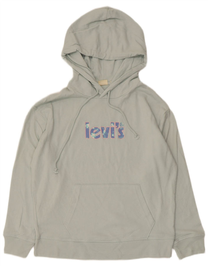 Levi's Grafisk hættetrøje til kvinder UK 14 Medium Blue Bomuld
