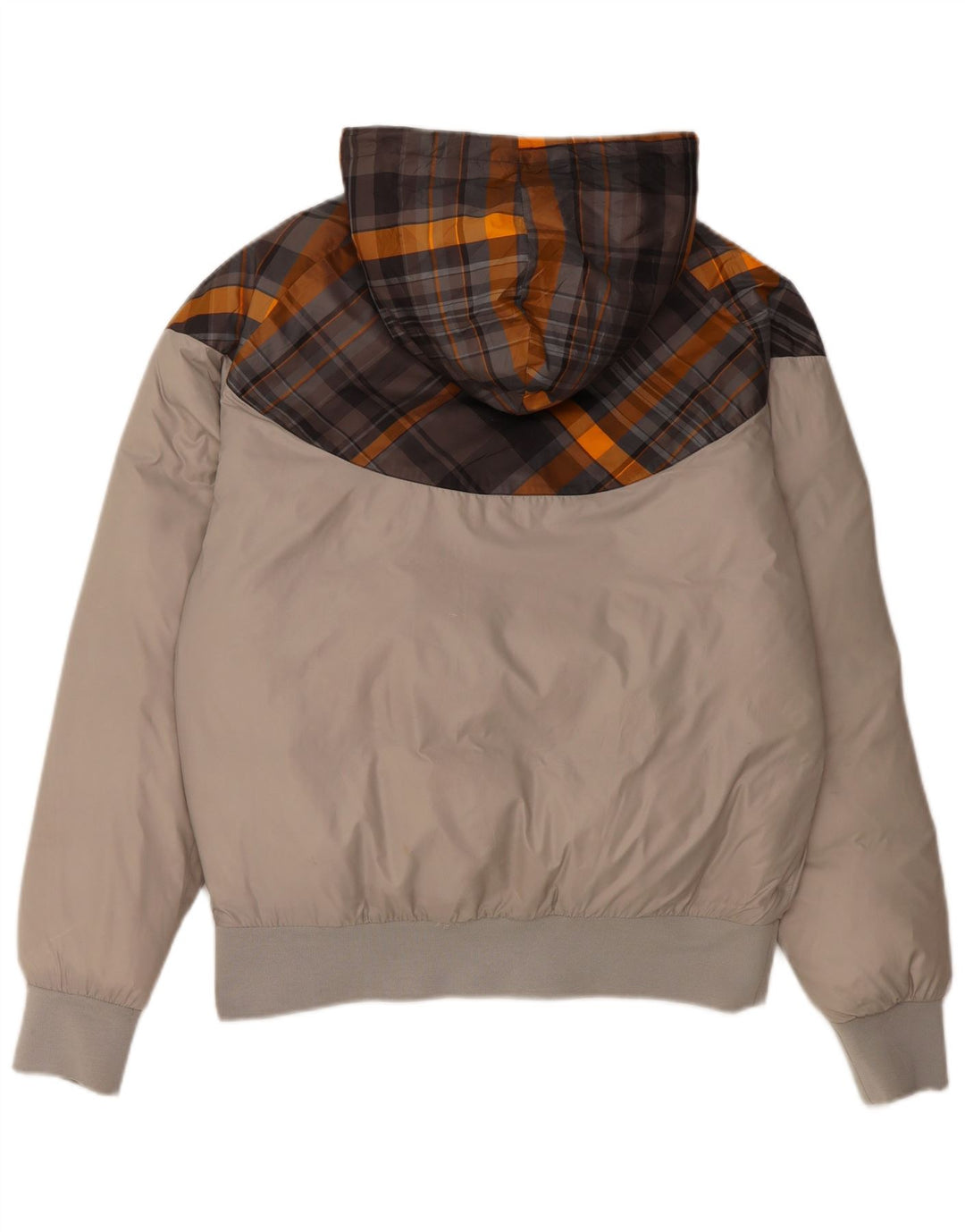 Nike Polstret jakke med hætte til mænd UK 36 Small Grey Colourblock Polyester