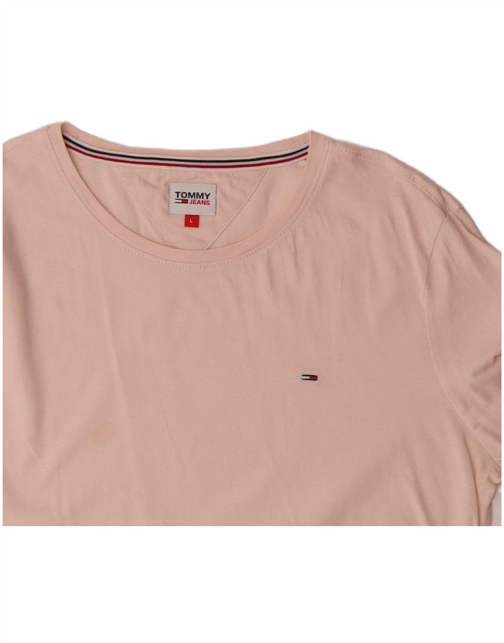 TOMMY HILFIGER Womens T-Shirt Top UK 16 Large Pink