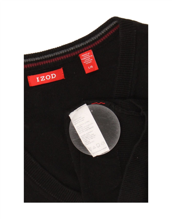 IZOD Mens Vest Tank Top Large Black Cotton Vintage Izod and Second-Hand Izod from Messina Hembry 