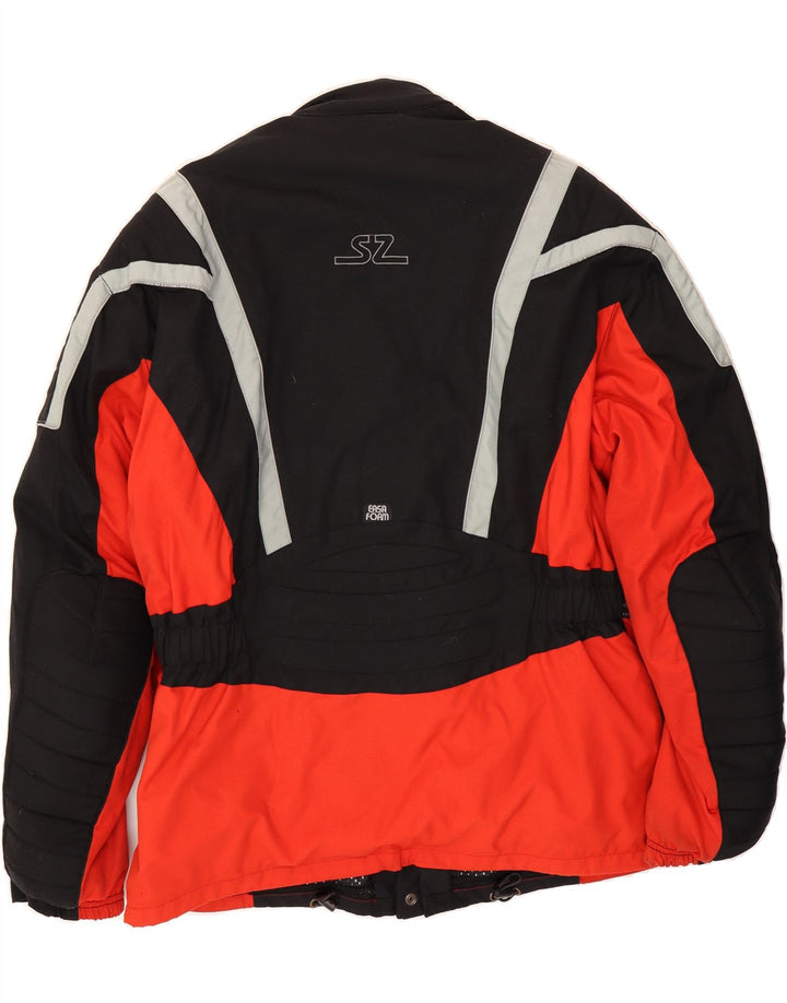 VINTAGE Mens Graphic Windbreaker Jacket UK 44 2XL Black Colourblock Vintage Vintage and Second-Hand Vintage from Messina Hembry 