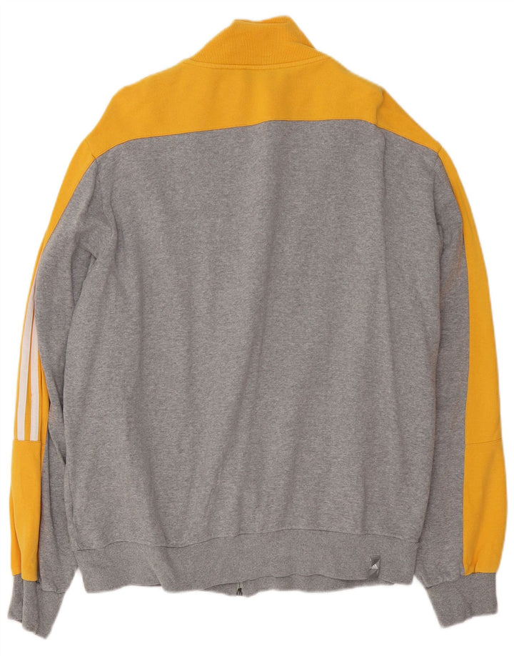 ADIDAS Træningsdragt til mænd Topjakke XL Grå Colourblock Bomuld