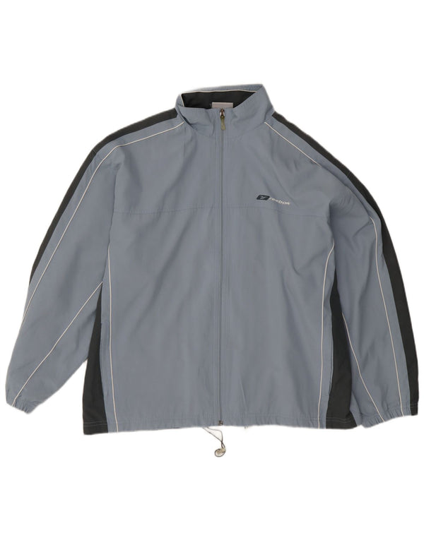 Reebok Herre Loose Fit træningsdragt Top jakke Small Blue Colourblock
