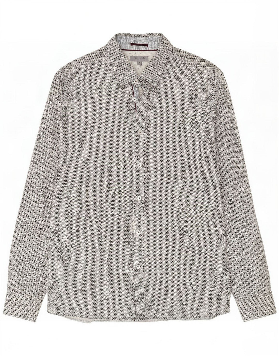 Ted Baker herreskjorte str. 5 XL Sort geometrisk bomuld