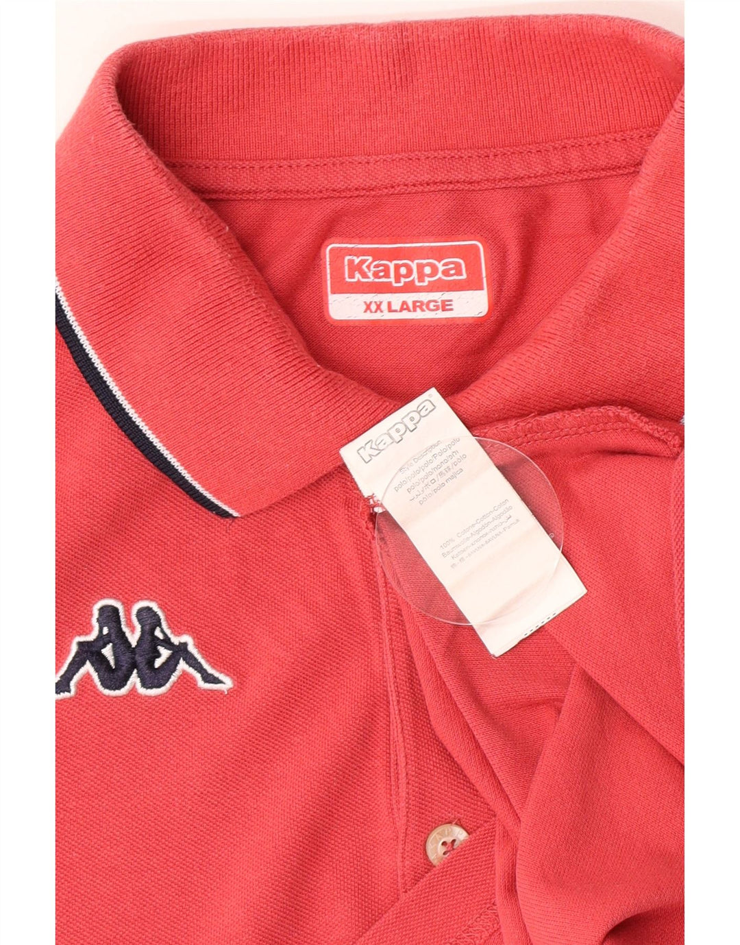 Kappa Polo Shirt til mænd 2XL Pink Bomuld