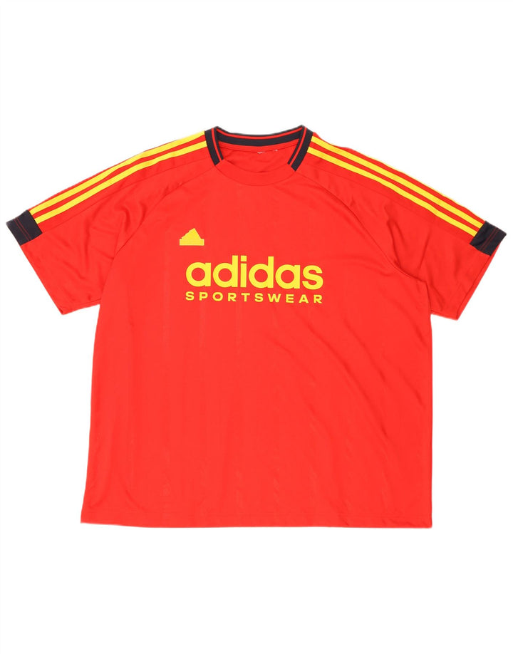 Adidas Herre Grafisk T-Shirt Top 2XL Rød
