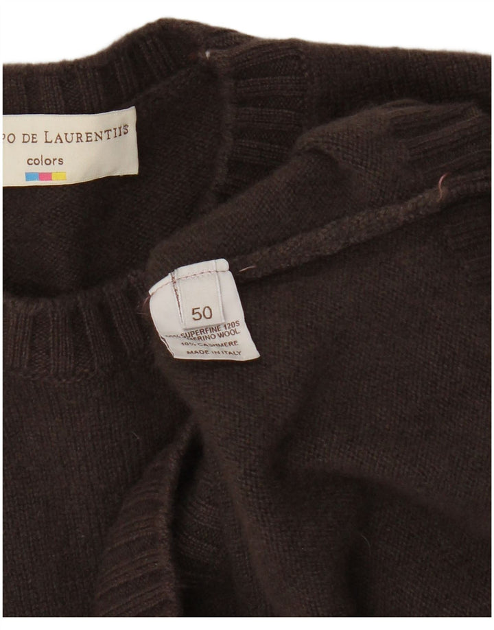 Filippo De Laurentiis Herre Crew Neck Jumper Sweater IT 50 Medium Brown