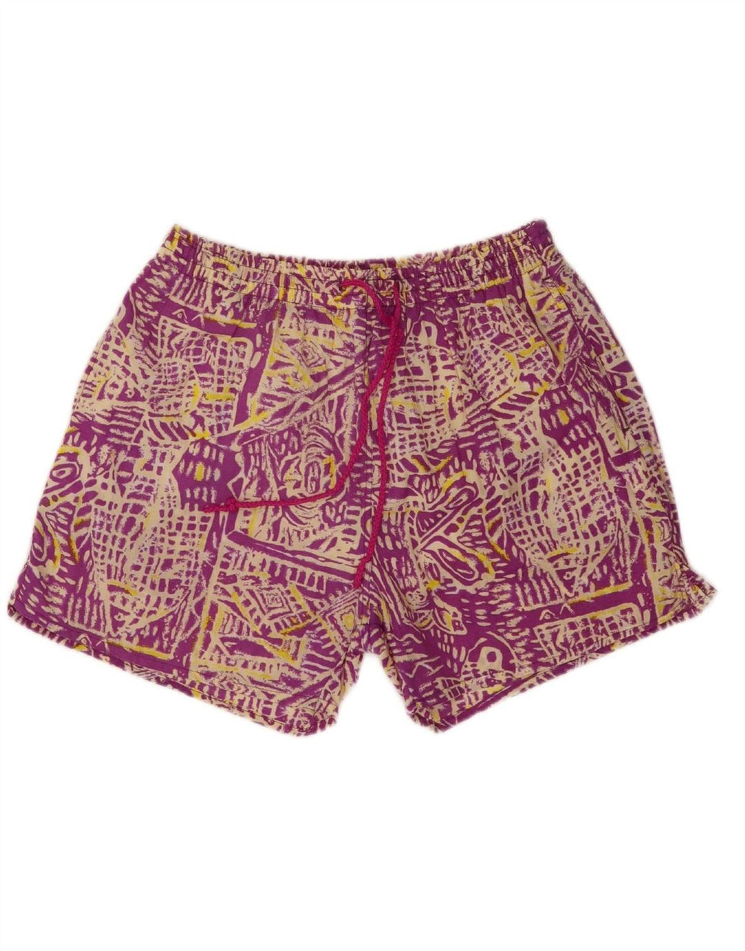 VINTAGE Boys Swimming Shorts 13-14 Years Large Multicoloured Geometric