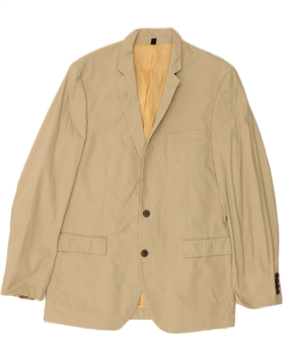 J. CREW Mens 2 Button Blazer Jacket UK 42 XL Beige Cotton Vintage J. Crew and Second-Hand J. Crew from Messina Hembry 