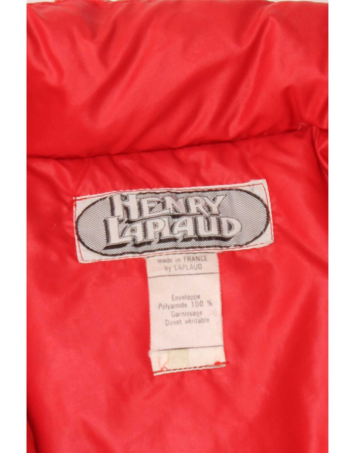Vintage polstret herrejakke UK 40 Stor rød polyamid