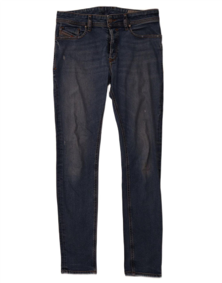 DIESEL Womens Skinny Jeans W30 L31 Blue Cotton