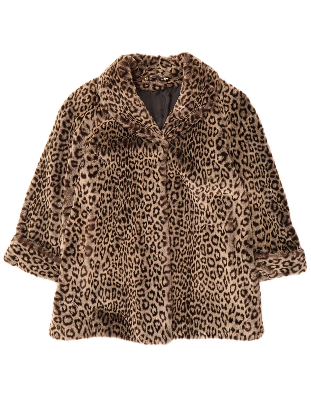 C&A Womens YOUR SIXTH SenSE Overfrakke IT 44 Medium Brown Animal Print