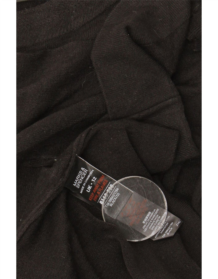 Marks & Spencer Dame 1/2-ærmet Boat Neck sweater UK 12 Medium Bla