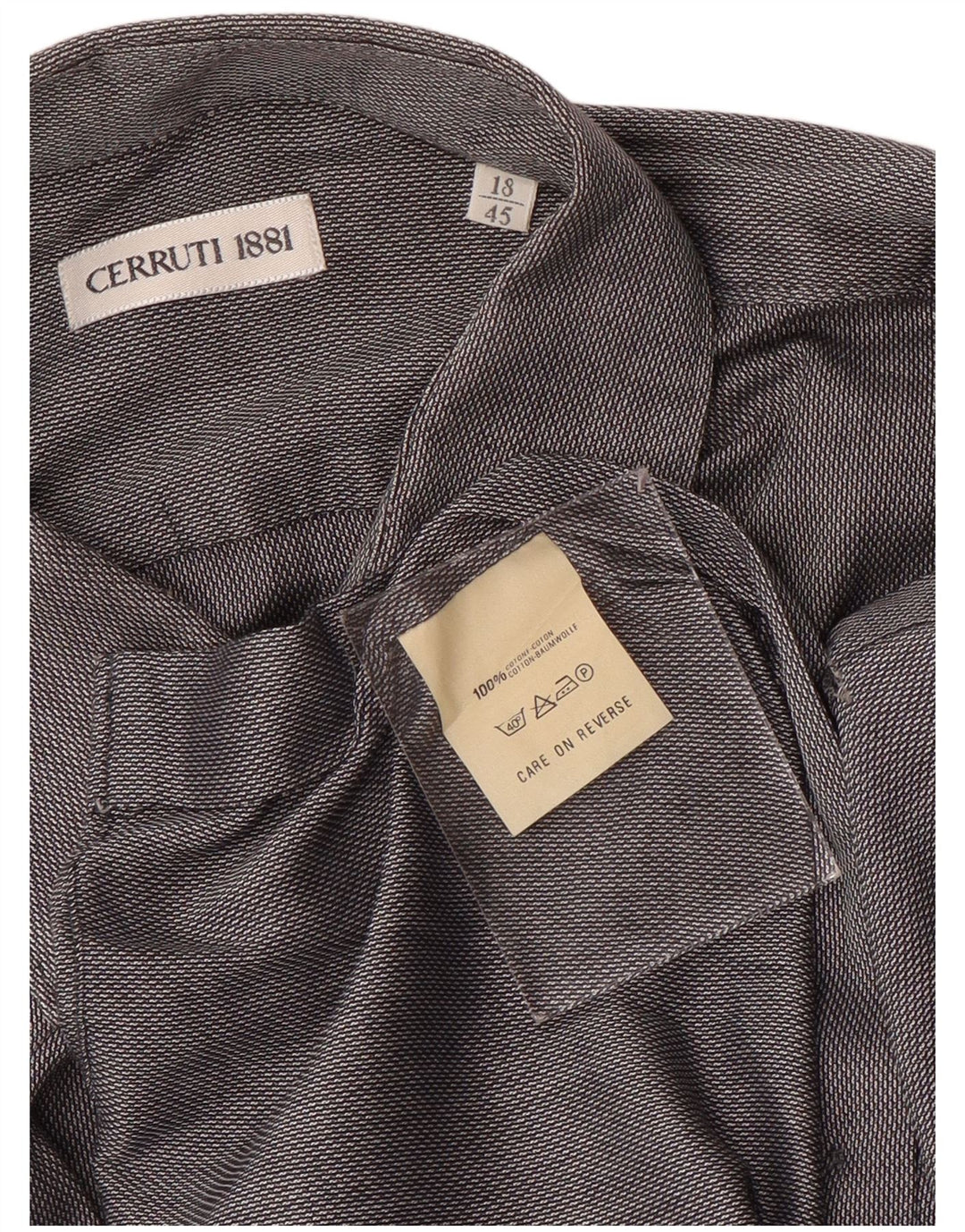 CERRUTI 1881 Herreskjorte str. 18 2XL Grå Bomuld