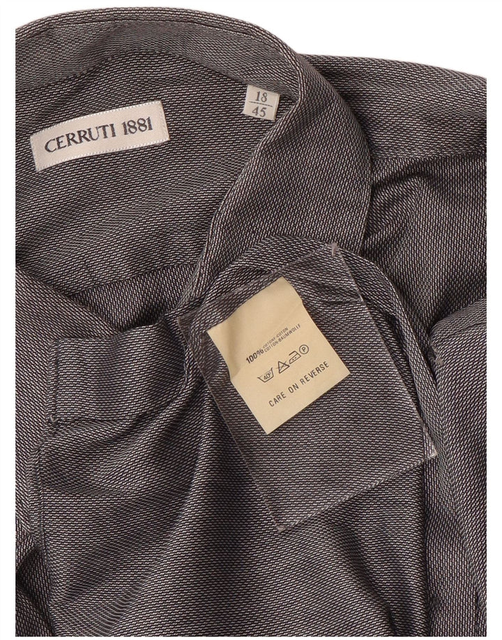 CERRUTI 1881 Herreskjorte str. 18 2XL Grå Bomuld