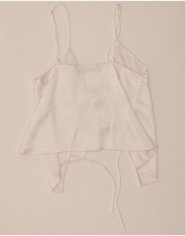 Zara Dame Crop Cami Top UK 6 XS Hvid