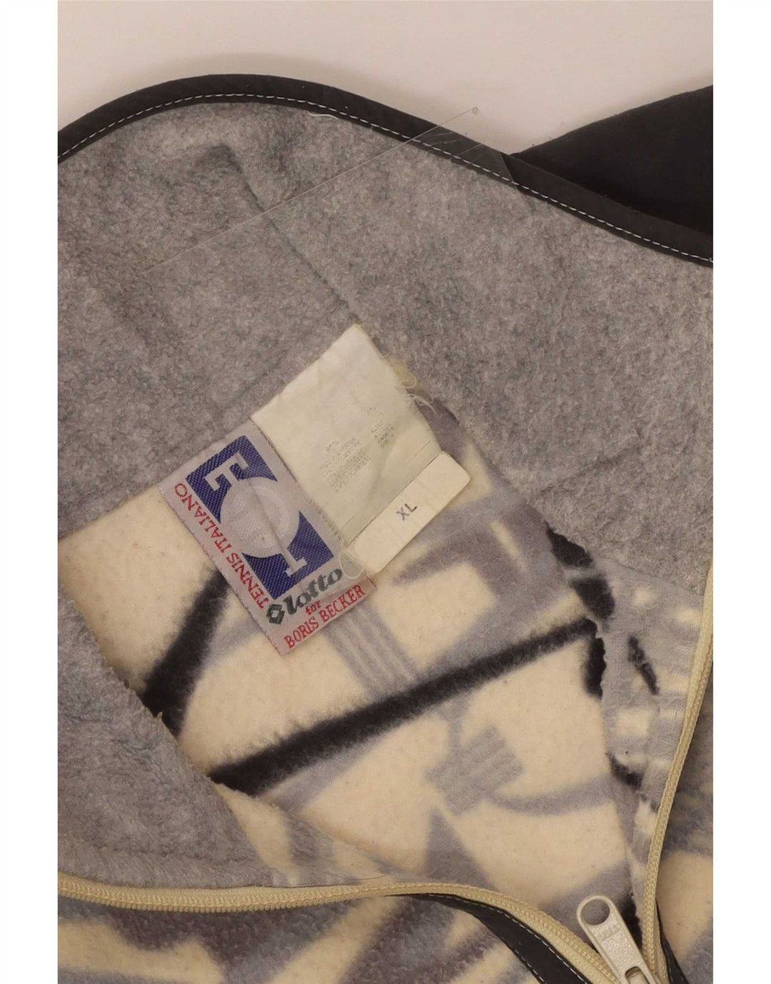 Lotto herre lynlås hals fleece jumper XL flerfarvet geometrisk polyester