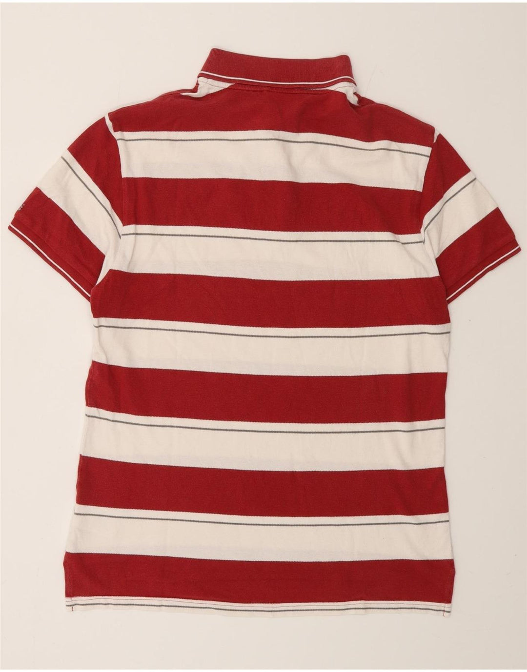 ADIDAS Herre Miami Heat Kortærmet Rugby Polo Shirt Medium Rød Stribet